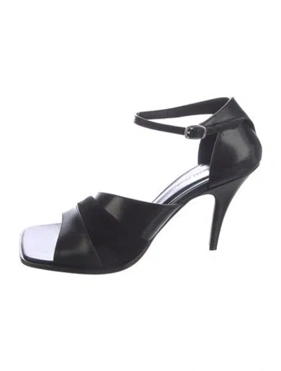 Pre-owned Phoebe Philo Leather Sandals In Black