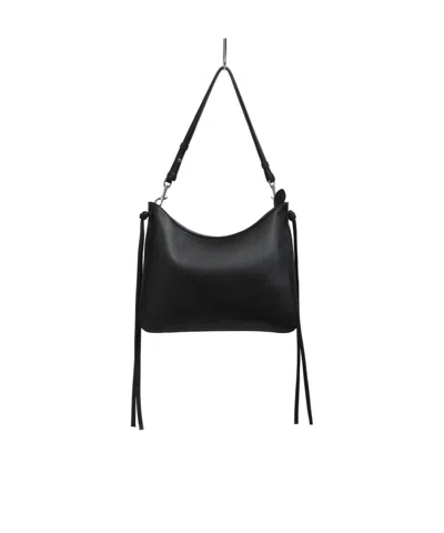 Phoebe Philo Leather Shoulder Bag In Black
