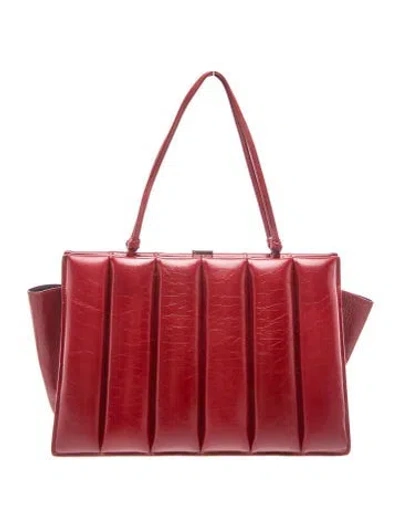 Pre-owned Phoebe Philo Leather Shoulder Bag In Red