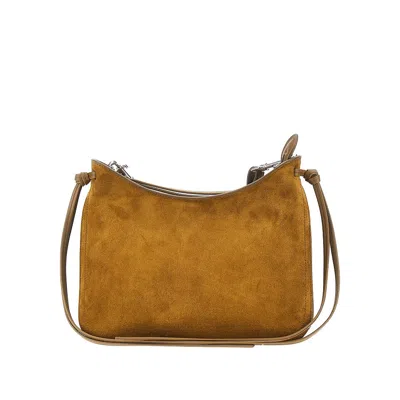 Phoebe Philo Leather Small 'gig' Shoulder Bag In Brown