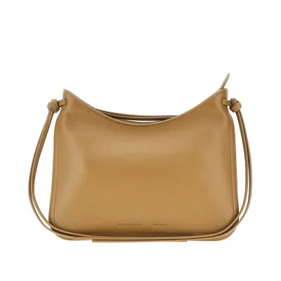 Phoebe Philo Leather Small 'gig' Shoulder Bag In Sand