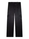Phoebe Philo Liquid Cargo Trousers In Black