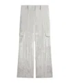 Phoebe Philo Liquid Cargo Trousers In White