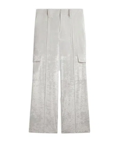 Phoebe Philo Liquid Cargo Trousers In White