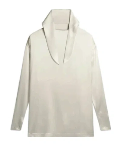 Phoebe Philo Liquid Knot Collar Top In White