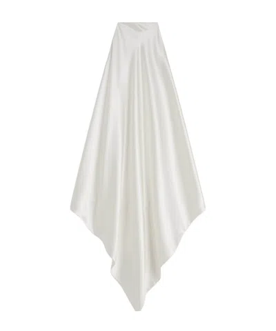 Phoebe Philo Liquid Scarf Top In White