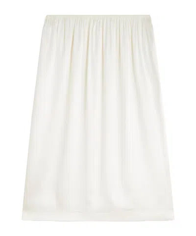 Phoebe Philo Liquid Slip Skirt In Ivory White