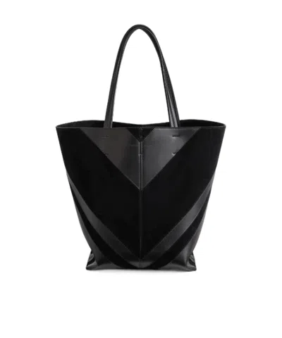 Phoebe Philo Logo Embossed Top Handle Bag In Black