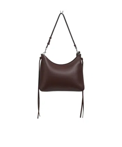 Phoebe Philo Logo Shoulder Bag In Burgundy
