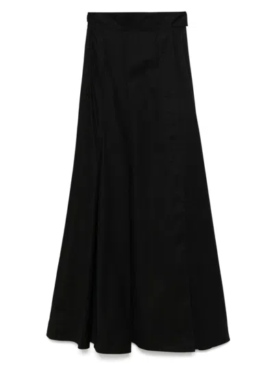 Phoebe Philo Long Pleated Wrap Skirt