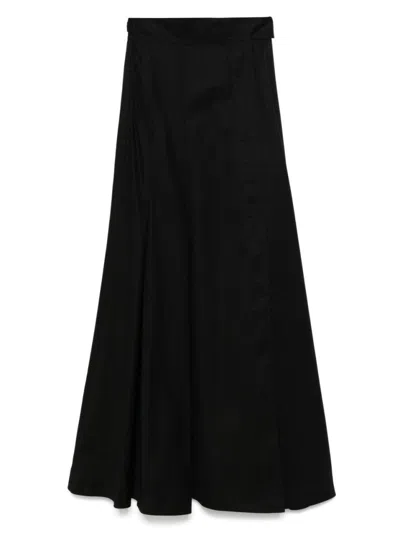 Phoebe Philo Long Pleated Wrap Skirt