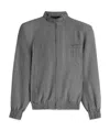 Phoebe Philo Structured Ash Grey Bomber Jacket With Shoulder Pads