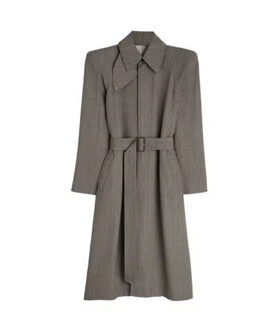Phoebe Philo Long Sleeve Coat In Pebble Color