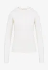 Phoebe Philo Long-sleeved Crewneck Top In White