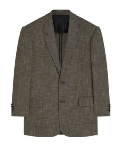 Phoebe Philo Long-sleeved Suit Jacket In Brown