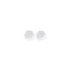 Phoebe Philo Circular Sterling Silver Earrings With Polished Finish In White
