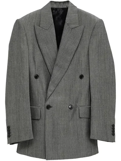 Phoebe Philo Mélange-effect Blazer In Animal Print