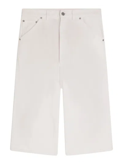 Phoebe Philo Mid-rise Carpenter Bermuda Shorts In White