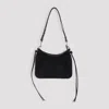 Phoebe Philo Black Silver Gig Small Suede Leather Shoulder Bag In Black
