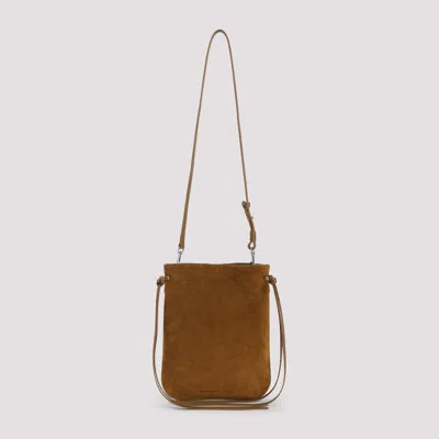 Phoebe Philo Mini Pouch Handbag - Suede Leather 23cm X 28cm In Brown