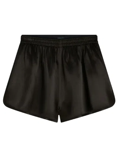 Phoebe Philo Mini Satin Short Track Jacket In Black