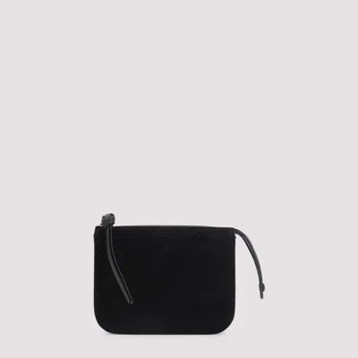 Phoebe Philo Mini Suede Pocket Bag - 15cm X 11.5cm X 1.5cm In Black