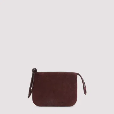 Phoebe Philo Mini Suede Pocket Shoulder Bag In Red