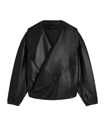 Phoebe Philo Moon Pilot Leather Jacket In Black