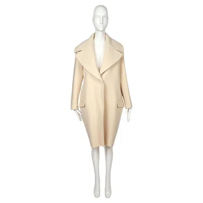 Pre-owned Phoebe Philo New 2013 Celine By  Buttercream Cashmere Runway Coat In Sand