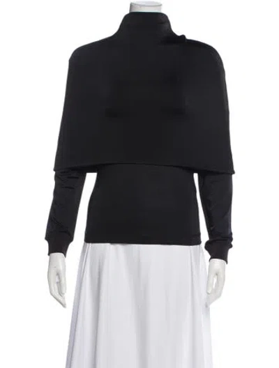 Pre-owned Phoebe Philo Off-the-shoulder Long Sleeve Top In Black