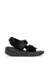 Phoebe Philo Pace Suede Leather Sandals In Black