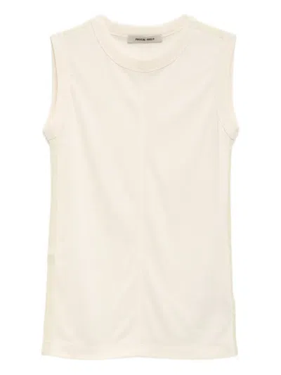 Phoebe Philo Panelled Sleeveless Top In White