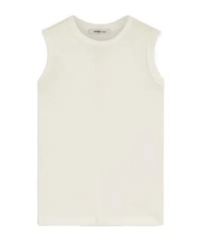 Phoebe Philo Panelled Sleeveless Top In White