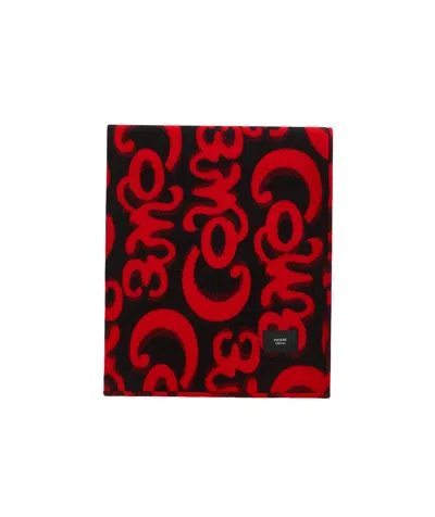 Phoebe Philo Patterned Blanket In Red And Black