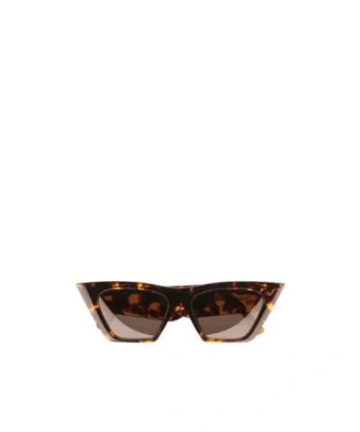 Phoebe Philo Peak Sunglasses In Amber Hawksbill Pattern