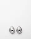 Phoebe Philo Pebble Stud In Silver