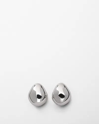 Phoebe Philo Pebble Stud In Silver