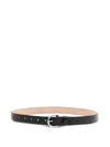 Phoebe Philo Round Buckle Calf Leather Belt In Black