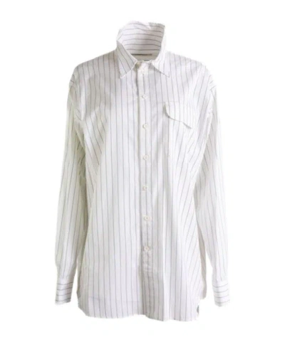 Phoebe Philo Pinstripe Long-sleeve Shirt In White