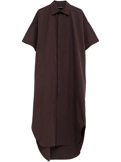 Phoebe Philo Pinstripe-pattern Shirt Dress In Multi
