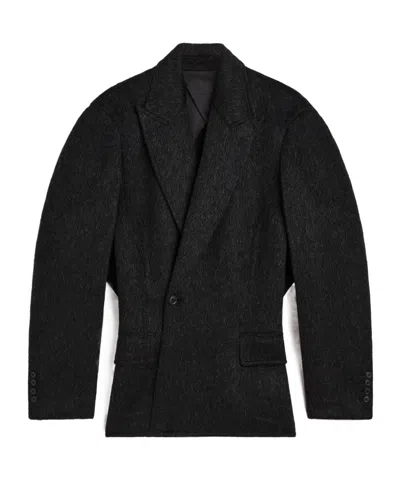 Phoebe Philo Pleated Coat In Black