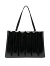 Phoebe Philo Pleated Tote Bag In Black