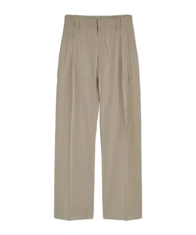 Phoebe Philo Pleated-front Trousers In Neutral