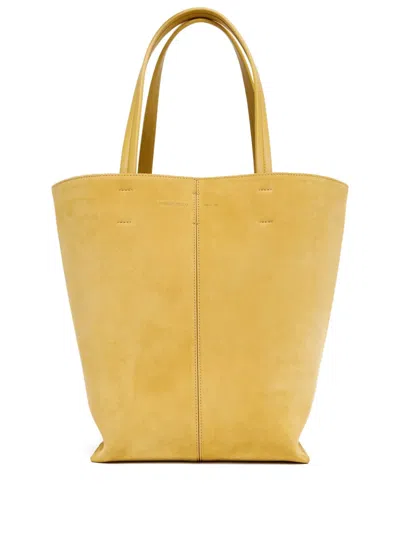 Phoebe Philo Pot Cabas Suede Tote Bag In Yellow