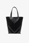Phoebe Philo Structured Black Calf Leather Shopper Bag In Black
