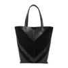 Phoebe Philo Structured Black Calf Leather Shopper Bag In Black
