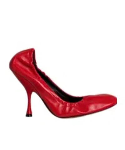 Phoebe Philo Pucker High Heels In Red