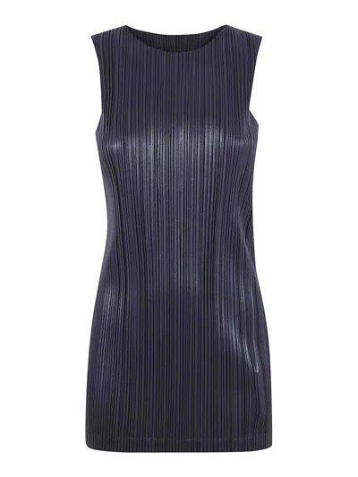 Phoebe Philo Razor Pleat Tank In Blue