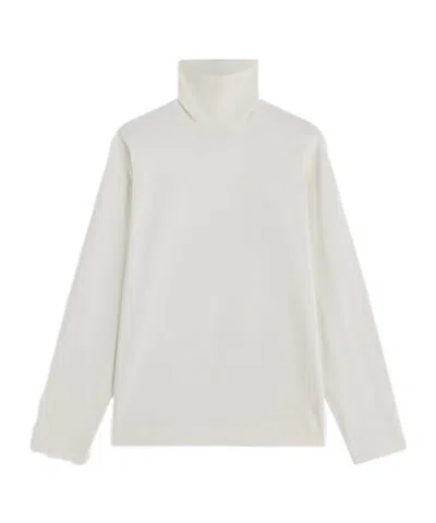 Phoebe Philo Relaxed Long Sleeve Jersey In Cream Cotton Jersey In White