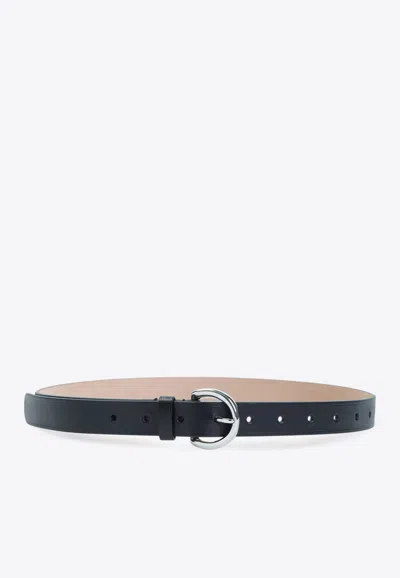 PHOEBE PHILO ROUND BUCKLE CALF LEATHER BELT